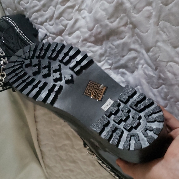 black combat chain boots - Picture 7 of 7